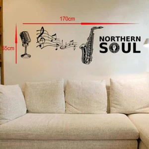 Paquete de pegatinas/calcomanías de arte de pared de música soul del norte - Imagen 1 de 5
