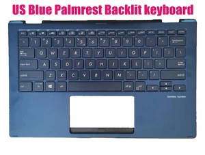 US Blue Palmrest Backlit keyboard for Asus UX362F UX362FA Q326F Q326FA - Picture 1 of 2