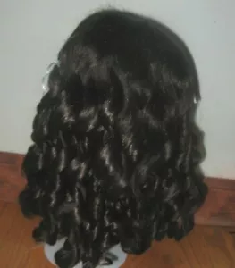 SIZE 9 DOLL WIG DARK BROWN SUZANNE ANTIQUE MODERN SYNTHETIC MOHAIR - Picture 1 of 3