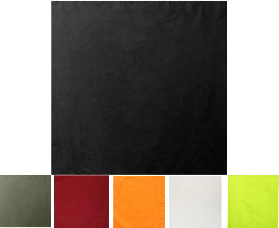 Jumbo Solid Bandana Plain Cotton Extra Large Do Rag Headwrap Face Cover 27" - Image 1 of 1