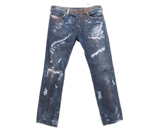 Diesel Men's Blue Denim 0833D Safado Regular Slim Straight Jeans Size W32 L30 - Picture 1 of 22