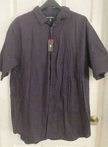 Beverly Hills Polo Club Mens Big & Tall Blue Shirt Size 3 XLB Short Sleeve - Picture 1 of 8