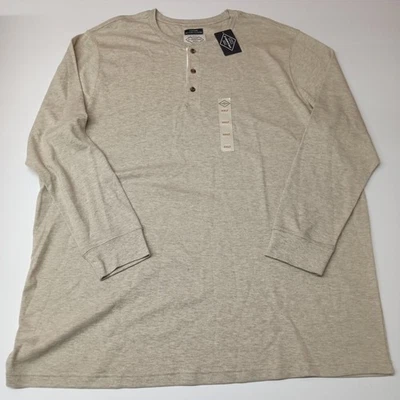 Camisa St. John’s Bay Henley 4XLT clássica urze pedra super macia nova com etiquetas - Imagem 1 de 4