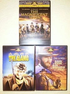3 Western Dvds: The Good The Bad The Ugly, The Alamo, The Magnificent Seven -NM - Picture 1 of 3