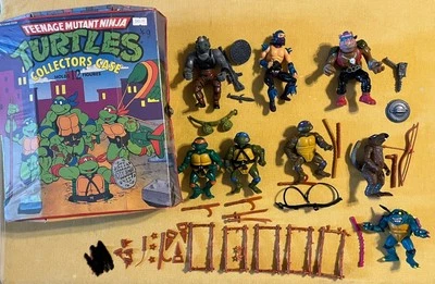 复古 TMNT 批量 软头海龟 Bebop Splinter Rocksteady 武器 手提箱 — 第 1/4 张图片