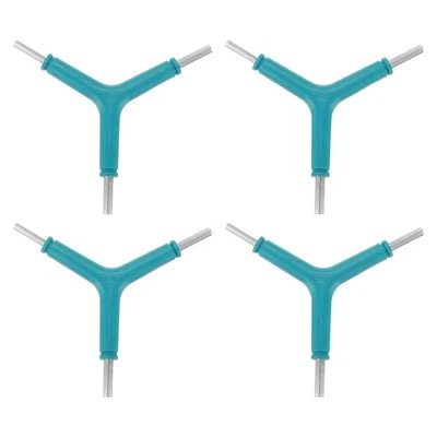 4pcs Y-Shaped 3 Way Bike Hex Wrench Set 4/5/6mm Y-Type Wrench Kit, Blue - Image 1 of 4