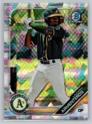 2019 BOWMAN DRAFT SAPPHIRE EDITION #BDC-198 LAZARO ARMENTEROS OAKLAND ATHLETICS - Image 1 of 2