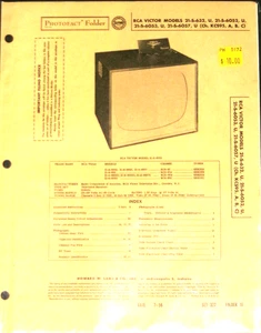 Sam's Photofact Folder, Set 322 Folder 11, 7-56, RCA Victor, NF - Picture 1 of 1