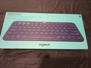 Logitech K380 Multi Device Bluetooth Minimalist Keyboard Lightweight Blue - Picture 1 of 3