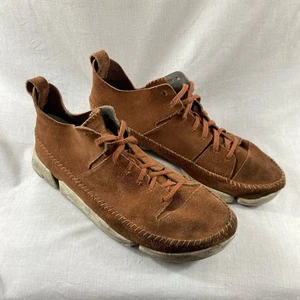 Clarks Mens Trigenic Flex Shoes Size UK 11 US 12 EU 46 Vibram Sole Brown - Picture 1 of 17