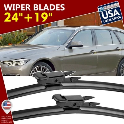 Set of 24"19" OEM Bracketless Windshield Wiper Blades Fit For BMW 340i 2016-2018 - Imagem 1 de 4