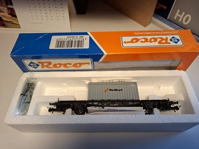 Roco H0 46110 Containertragwagen Lgjs DB in Ep.IV mit Container 2-achsig - Bild 1 von 4