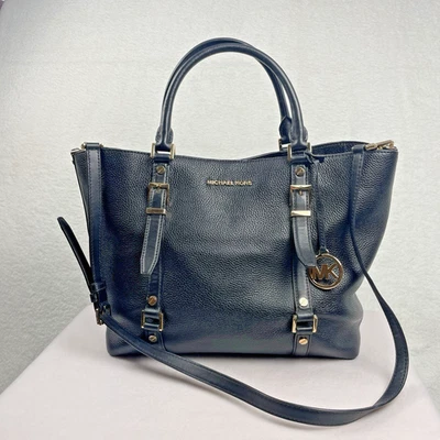 Bolso de Mano Michael Kors Bedford Legacy Grande de Cuero Negro 30F9G06T3L Venta al por menor $425 Foto 1 de 4