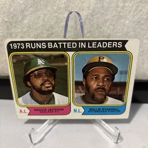 1974 Topps - League Leaders Reggie Jackson, Willie Stargell #203 - Bild 1 von 2