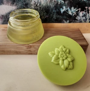 Vintage AVON Lemon Velvet Cream Sachet EMPTY Decanter Jar Collectible .66 oz - Picture 1 of 5