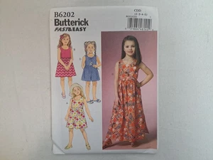 Butterick Pattern - Children's/Girls' Dress & Culottes (2-5) #B6202 - Uncut - Picture 1 of 6
