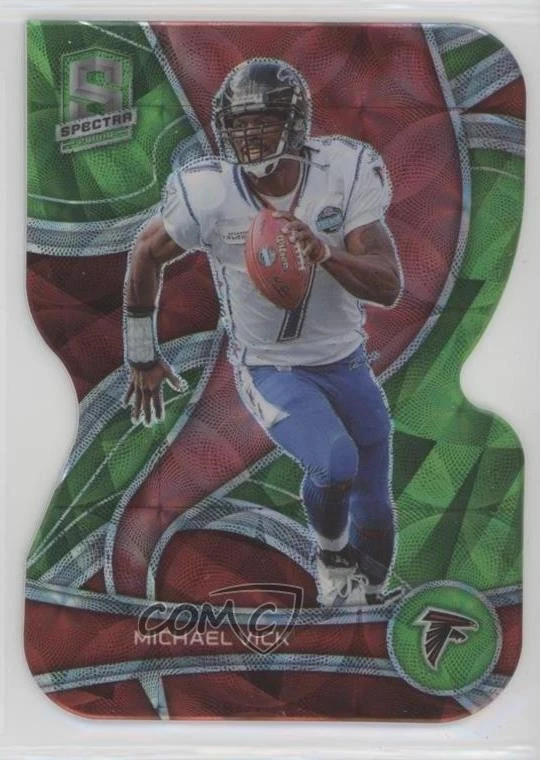 2022 Panini Spectra Neon Green Prizm Die-Cut /30 Michael Vick #111 - Image 1 of 2