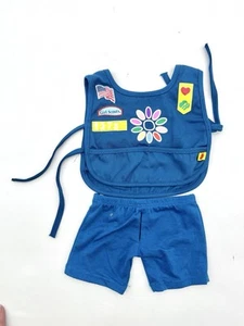Conjunto chaleco y pantalones cortos azules Build-A-Bear Girl Scouts 1273 parche uniforme ropa - Imagen 1 de 7