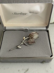 Spilla spilla vintage MARCATA FAS ARGENTO STERLING 925 scatola filigrana fiore - Foto 1 di 23