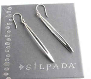 Pendientes colgantes alargados Silpada de plata esterlina 925 W1909 - Imagen 1 de 12