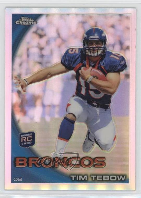2010 Topps Chrome Refractor Tim Tebow #C100 Rookie RC