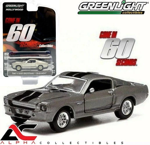 Ford Mustang Eleanor 1967 Greenlight 44742 1:64 personalizado "se fue en 60 segundos" Foto 1 de 1