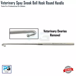 Esterilización veterinaria gancho de róbalo animal útero ovarios instrumentos quirúrgicos CE - Imagen 1 de 10