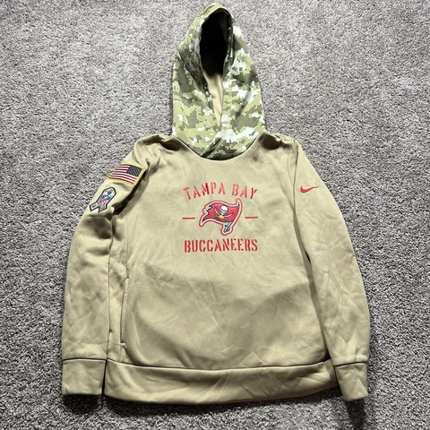 Nike Tampa Bay Buccaneers Womens Large Salute To Service Therma Pullover Hoodie Cover