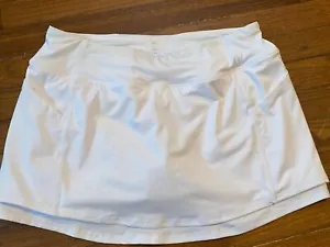 Kyodan Skort Shorts Skirt Womens Golf Pickleball Pockets White Size L key pock - Picture 1 of 9