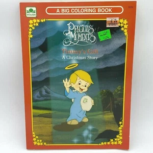Vintage 1992 Precious Moments Coloring Book Timmys Gift Christmas Golden BK6 - Picture 1 of 4