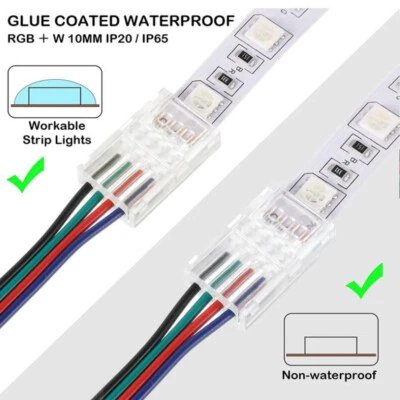  2/3/4/5/6Pin WIRE TO STRIP CONNECTOR CLIP LED strip RGBW RGB CCT PCB ADAPTER - Image 1 of 4