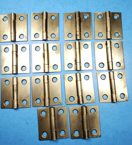 Vtg Stanley Sweet Heart Butt Hinges Small Box Cabinet 1 3/8"x 1 1/2" 3 Pair Avl Cover
