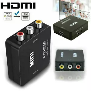 Adapter AV to HDMI Converter Video Capture RCA to HDMI Composite Video Audio~ - Picture 1 of 10