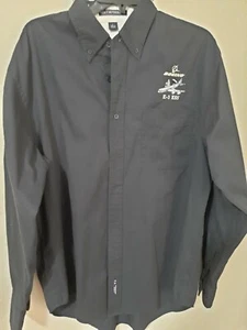 Boeing E-3 Men's Long Sleeve Black Button Up Shirt Size Large Large-New w/o tag - Picture 1 of 3