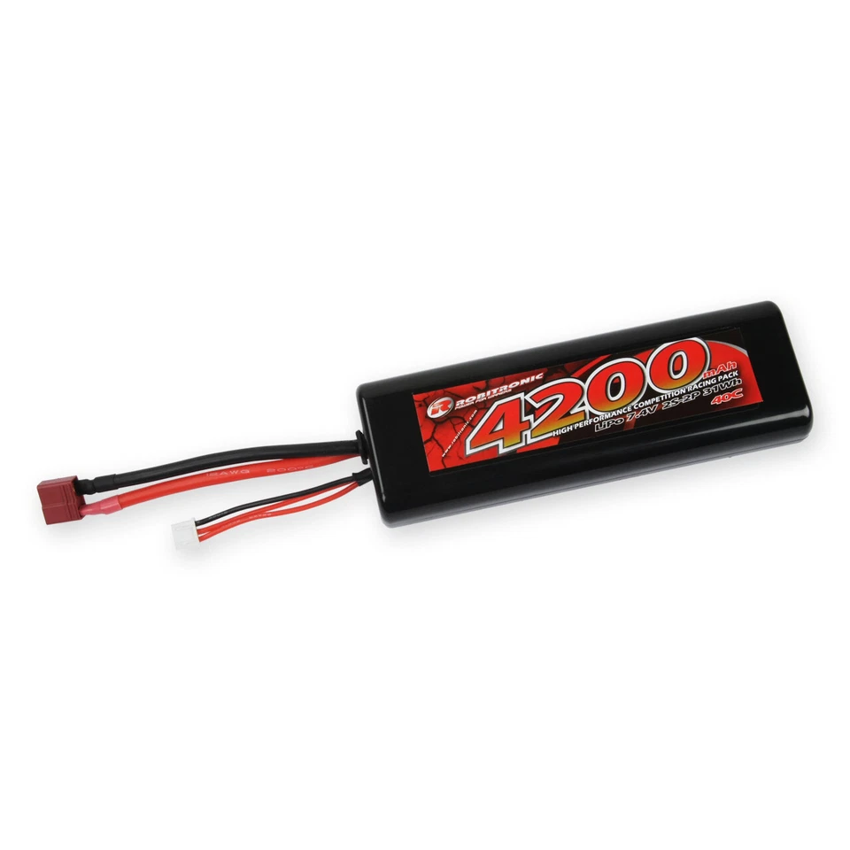 Robitronic LiPo Akku 7,4V, 4200mAh, 40C, 2S, Stick Pack T-Stecker - Bild 1 von 2