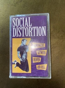 SOCIAL DISTORTION Between Heaven and Hell TAPE CASSETTE Rare Original EPIC 1992 - Picture 1 of 4