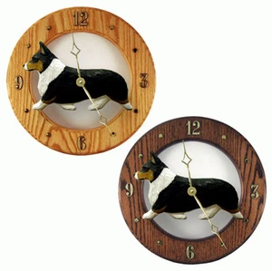 Corgi Wood Clock Tri Pembroke - Picture 1 of 1