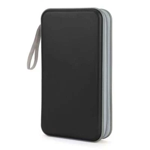 96 Disc CD Hülle Halter DVD Aufbewahrung Brieftasche Tasche Tragbar VCD Organizer Tasche Schwarz - Bild 1 von 7
