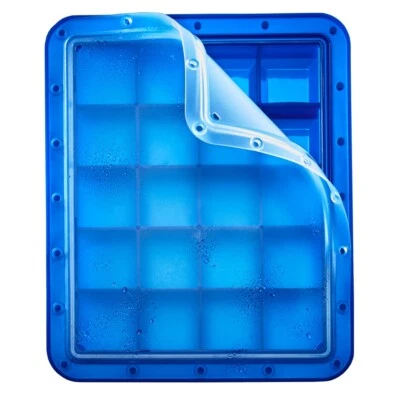 LURCH Ice Former Arctic Würfel 4cm blau mit transparentem Deckel - Bild 1 von 3