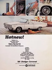 VINTAGE 1960s Print Ad ~ '65 Dodge Coronet ~ Dodge comes on big for 1965. - Picture 1 of 1