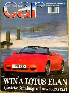 CAR MAGAZINE FEB-1990 - Sierra XR4x4, Cavalier GSi, Lotus Elan, Peugeot 405 Mi16 - Picture 1 of 2