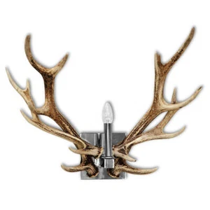 Sconces, wall lamp with real deer horn. 1xE14 60x50cm 153405 - Picture 1 of 1