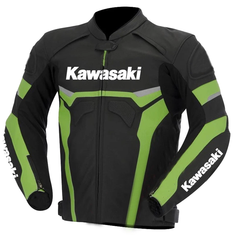 Biker Lederjacke MOTOGP Motorrad Lederjacke Rennen Herren Leder Bikerjacken CE - Bild 1 von 2