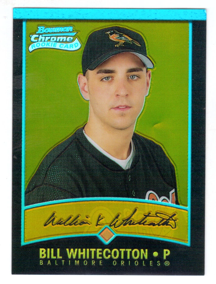 2001 BOWMAN CHROME #314 BILL WHITECOTTON ROOKIE GOLD REFRACTOR #02/99 - Image 1 of 1