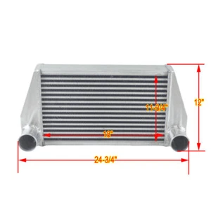 25"X12" V-MOUNT UNIVERSAL Aluminum TURBO INTERCOOLER FMIC 550HP 2.75" IN/OUT - Bild 1 von 6