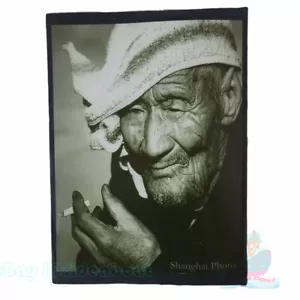 Matted 8"x6" Old Photograph an old man peasant in Shanghai ROC China before 1949 - Picture 1 of 3