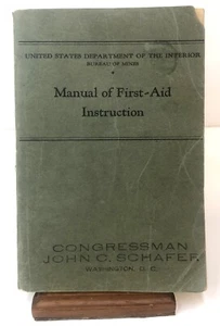 1935 US Dept. of the Interior Bureau of Mines Manual of First Aid Instruction - Imagen 1 de 9