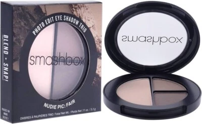 SMASHBOX PHOTO EDIT NUDIE PIC FAIR EYE SHADOW TRIO# GREY BAE+HANG+BARRE IT ALL - Image 1 of 3