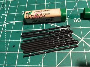 12 pc Precision Drill HSS R18 #49 Jobber 018049 Black Ox New (485) - Picture 1 of 3