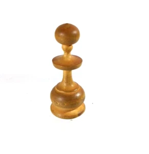 Regence Regency Single Tan Brown Pawn Schachfigur gedrechselt Holz antik 34,5 mm #2 - Bild 1 von 3